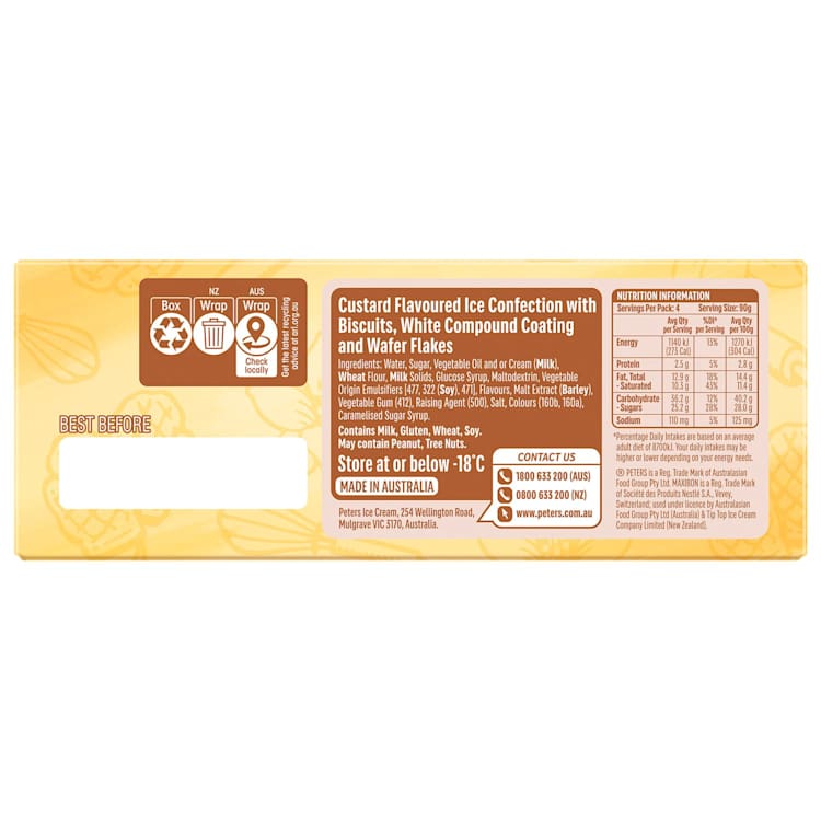 Peters Maxibon Vanilla Slice