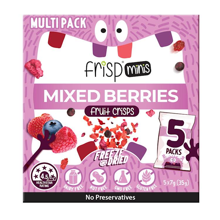 Frisp Minis Multi Pack - Mixed Berries 35g | IGA Shop Online