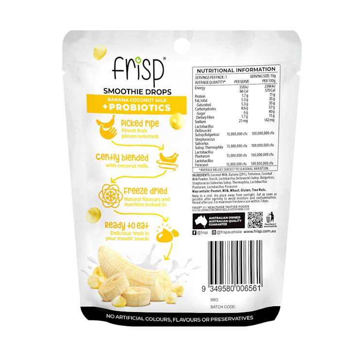 Frisp Fruit Smoothie Drops + Probiotics Banana