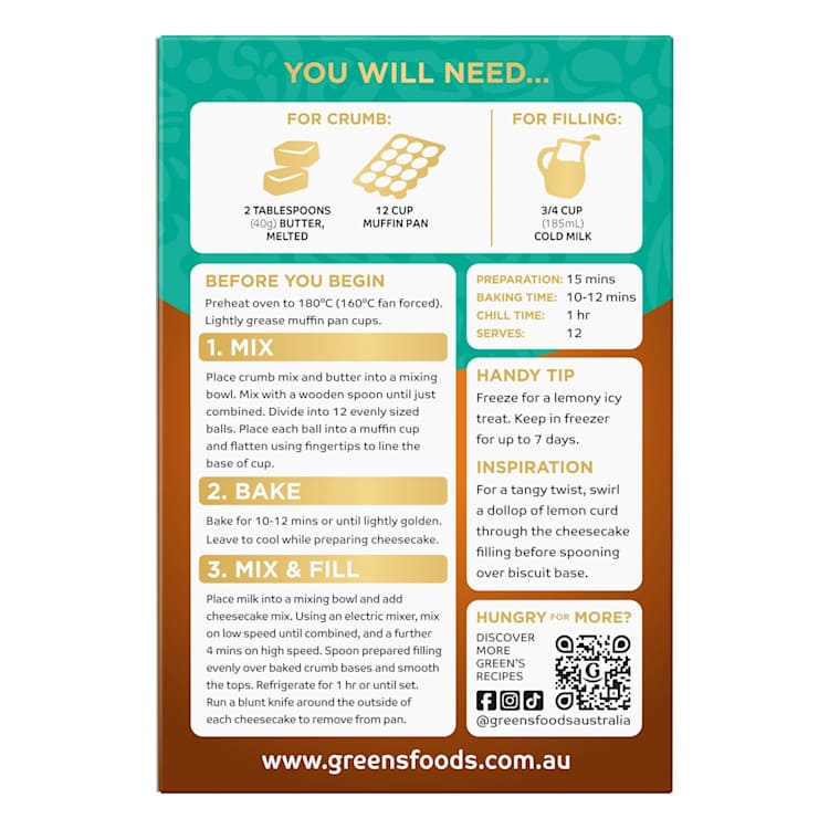 Green's Deluxe Mini Lemon Cheesecakes