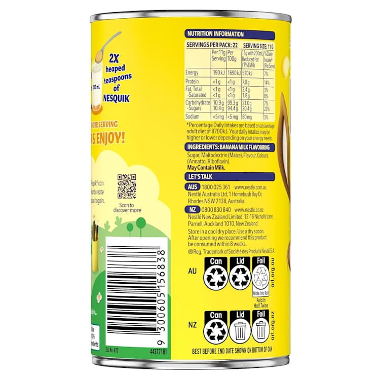 Nestle Nesquik Milk Modifiers Banana 