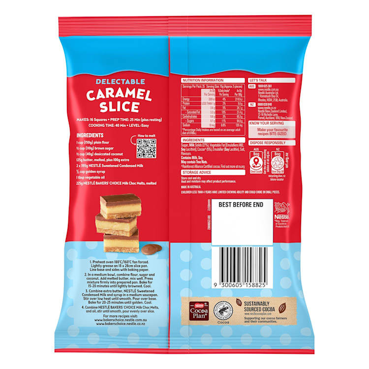 Nestle Baking Chocolate Milk Melts