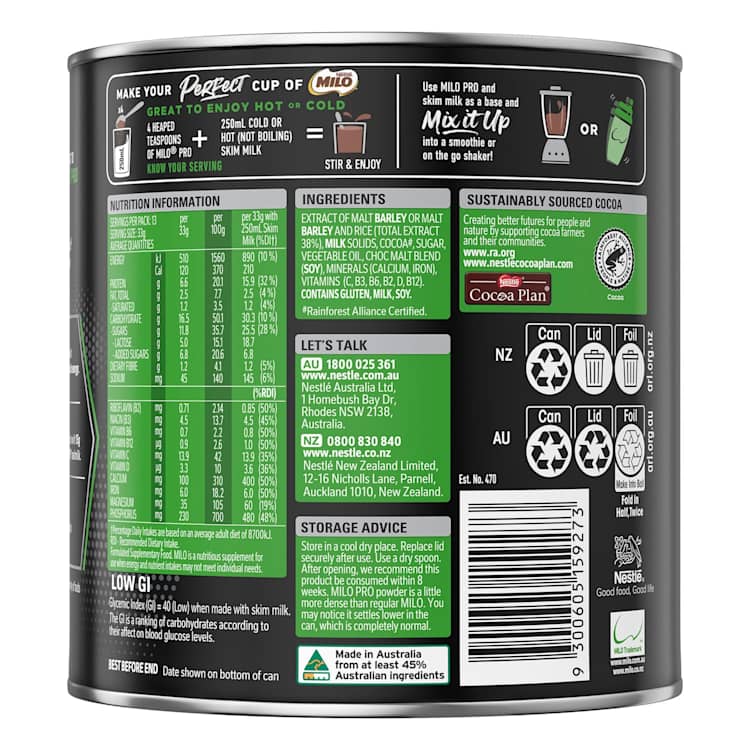 Nestle Milo High Protein Milk Modifiers Pro