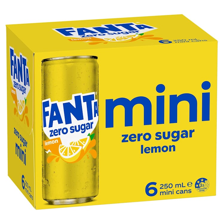 Fanta Zero Sugar Lemon Mini Cans 