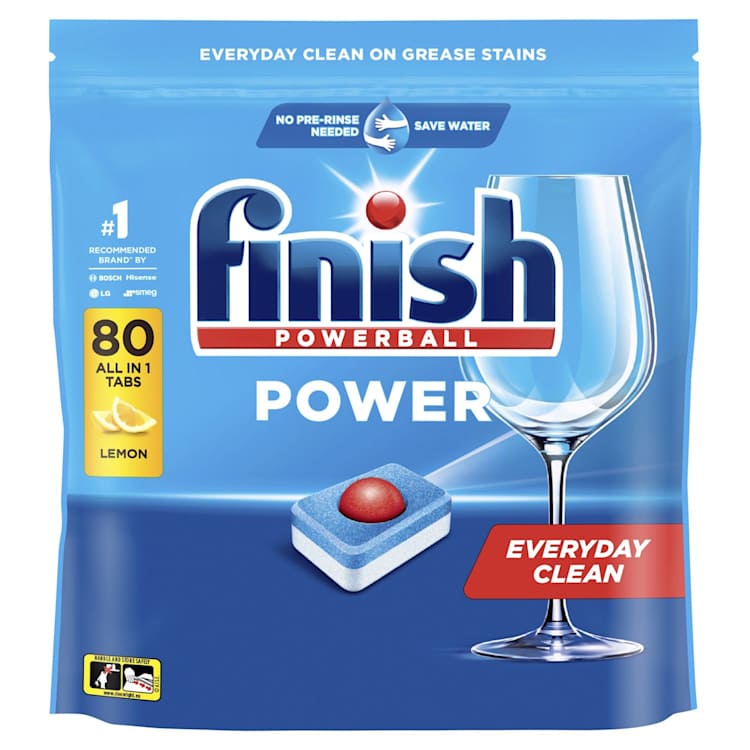 Finish Power Auto Dishwash Tablets Lemon Sparkle