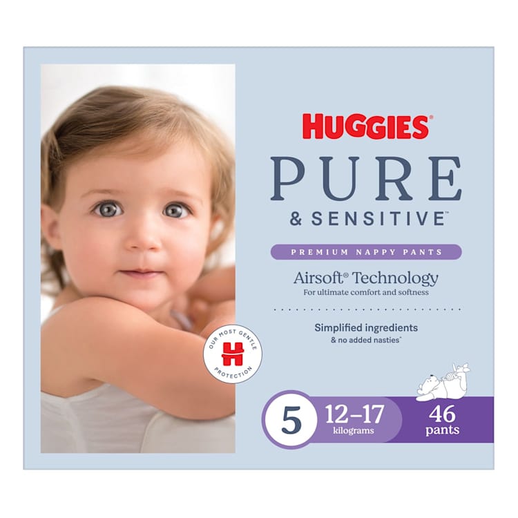 Huggies Pure & Sensitive Nappy Pants Size 5