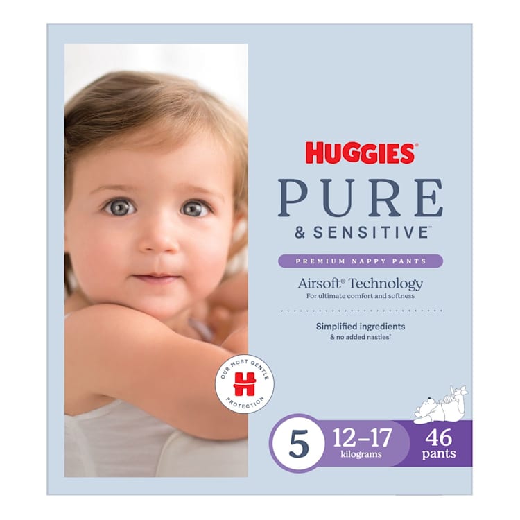 Huggies Pure & Sensitive Nappy Pants Size 5