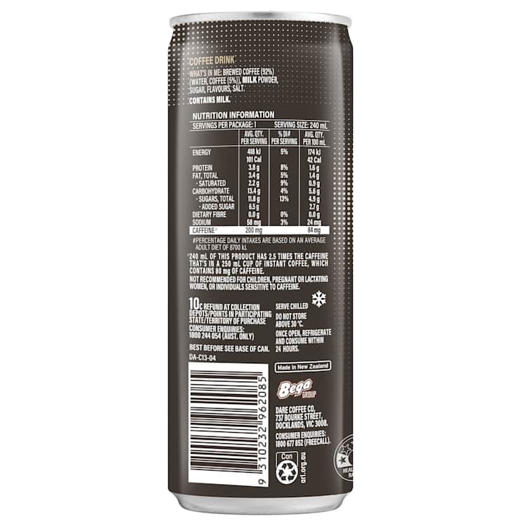 Dare Charged Strong Latte 