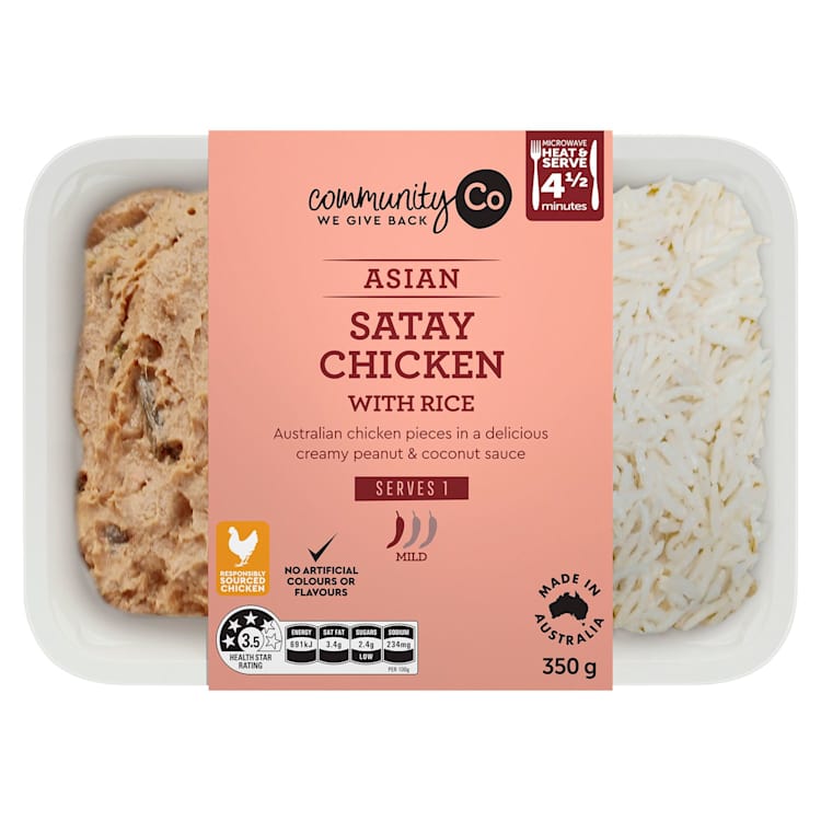 Community Co Satay Chicken With Rice 