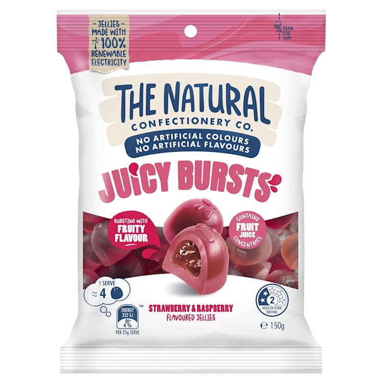 The Natural Confect Co. Juicy Burst Strawberry Raspberry 