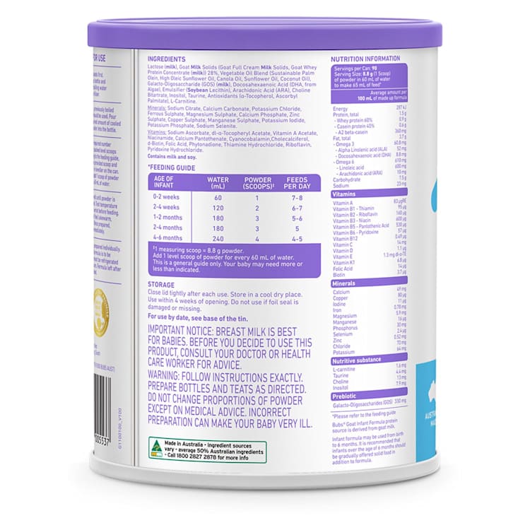 Bubs Goat Infant Formula S1