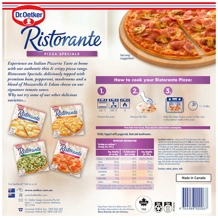 Dr. Oetker Ristorante Frozen Pizza Speciale