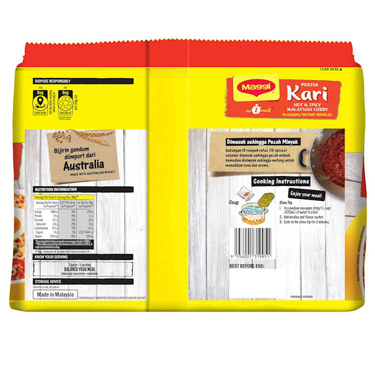 Maggi 2-Minute Noodles Noodles Curry Multipack