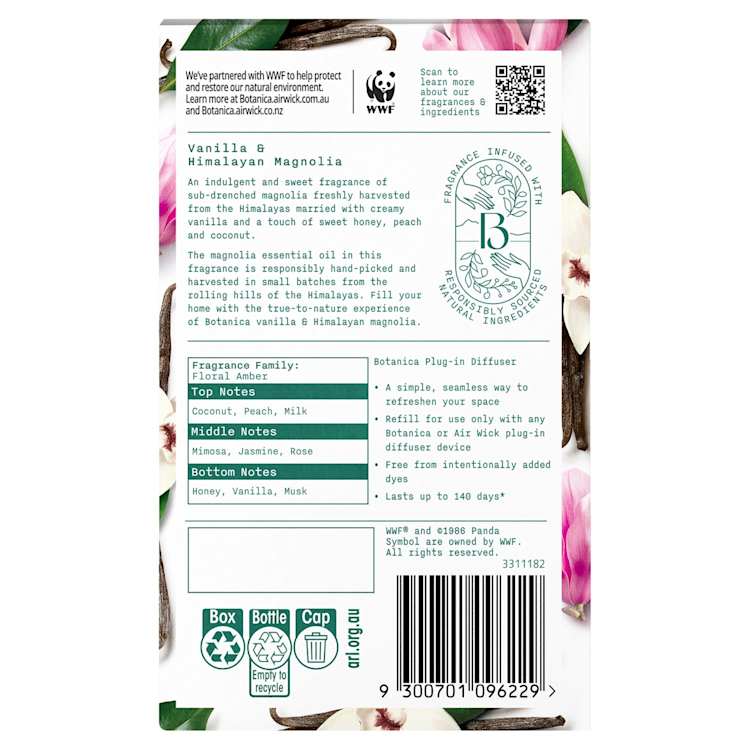 Air Wick Air Freshener Plug In Diffuser Le Vanilla & Himalayan Magnolia