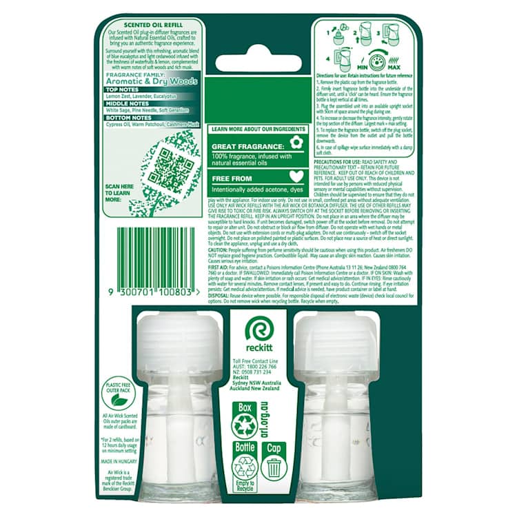 Air Wick Essential Oil Air Freshener Rf Blue Eucalyptus & Cedarwood