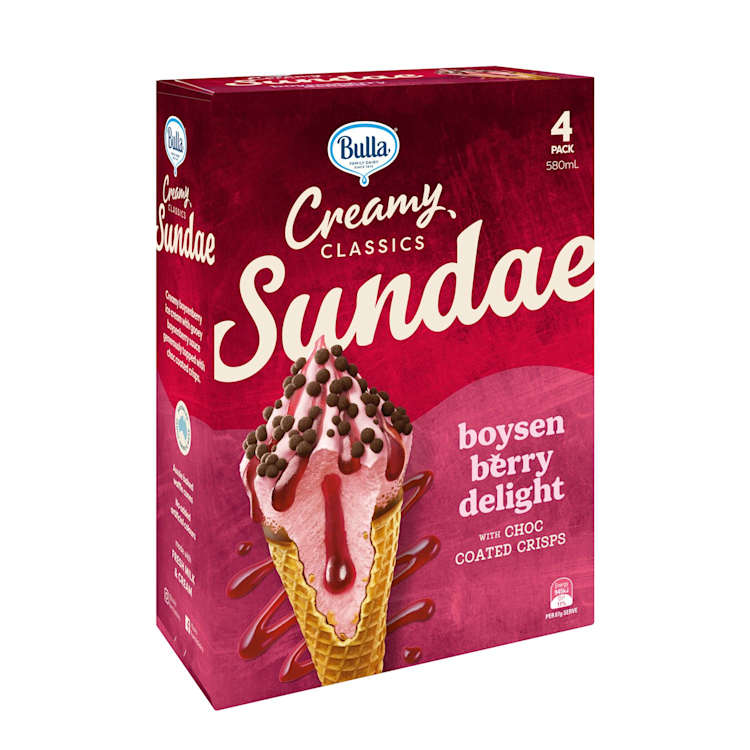 Bulla Creamy Classics Boysenberry Sundae Cone