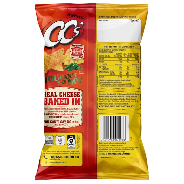 CC's Corn Chips Cheese & Jalapeno