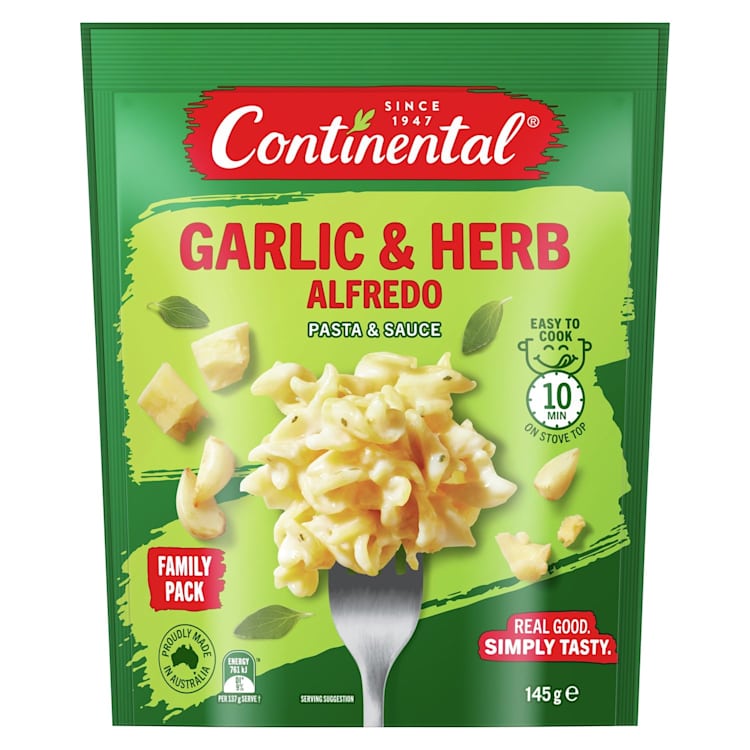 Continental Pasta & Sauce Alfredo Garlic & Herbs