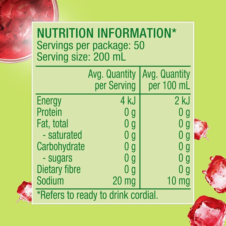 Golden Circle Zero Sugar Raspberry Flavoured Cordial 2L | IGA Shop Online