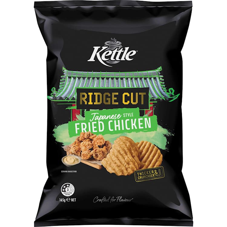 Kettle Ridge Cut Potato Chips Fried Chicken 