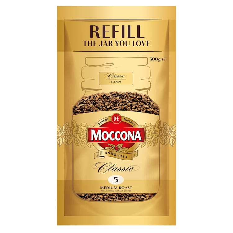 Moccona Classic Medium Roast Freeze Dried Instant Coffee Refill Pouch 