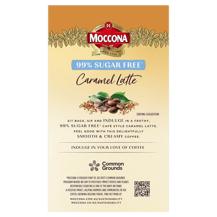 Moccona Sugar Free Caramel Latte Sachets