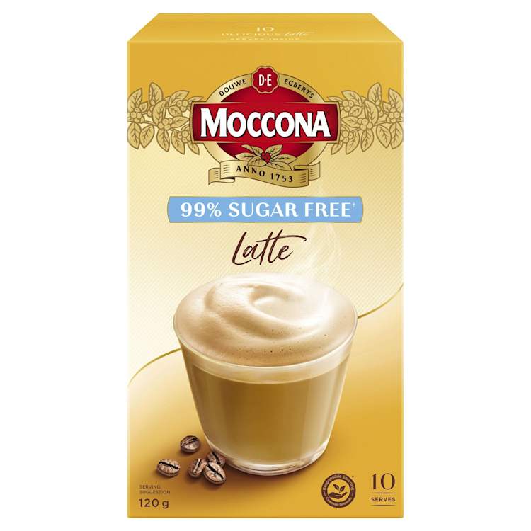 Moccona Sugar Free Latte Sachets