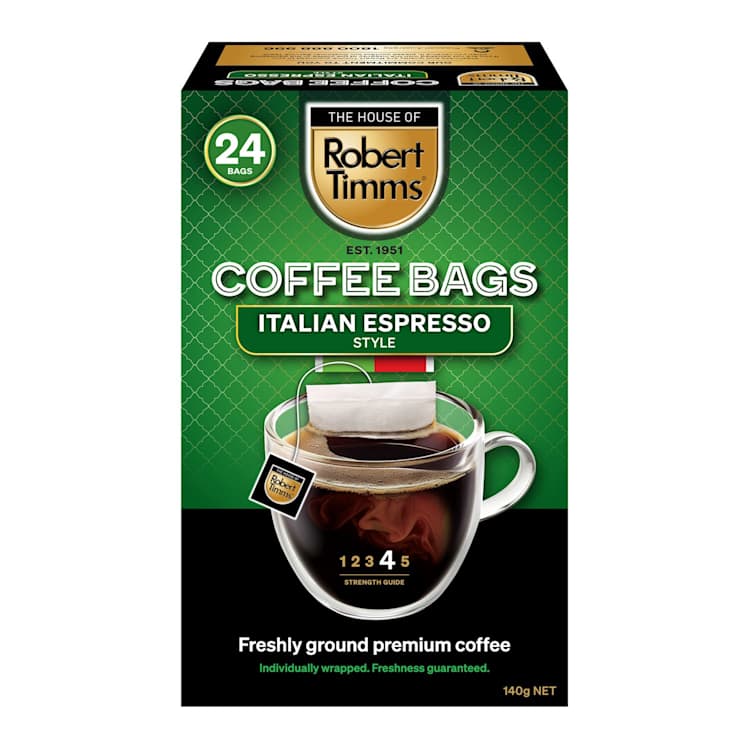 Robert Timms Coffee Bags Italian Espresso 