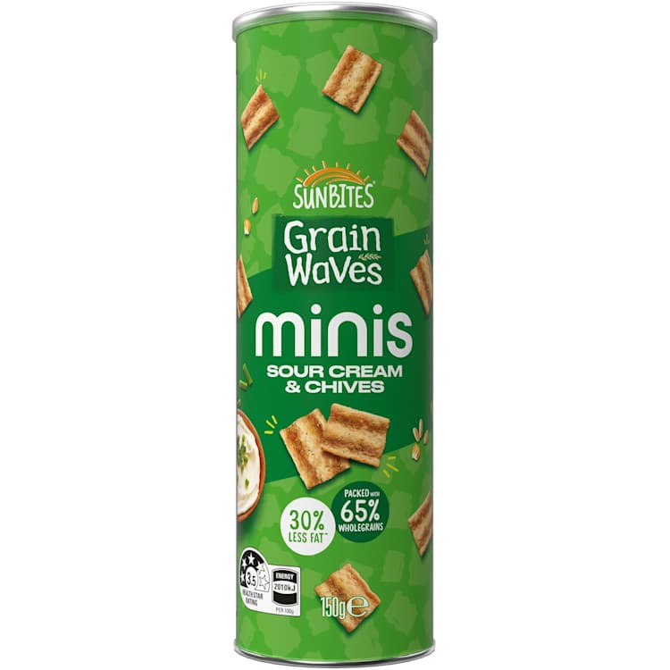 Sunbites Grain Waves Wheat Snacks Sour Cream And Chive