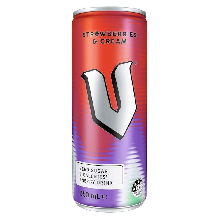V Energy Drink Strawberries And Cream Zero Sugar 