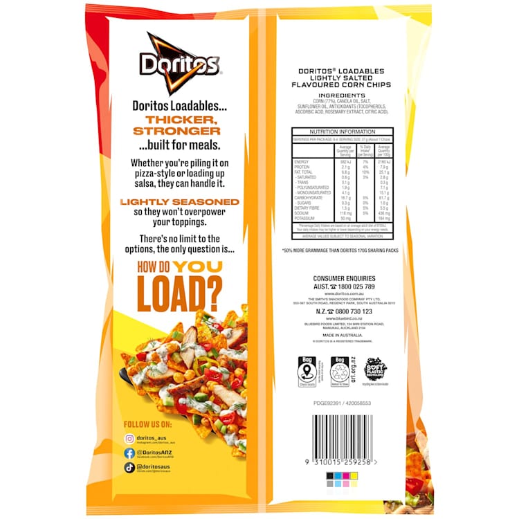 Doritos Loadables Tortilla Chips Salt
