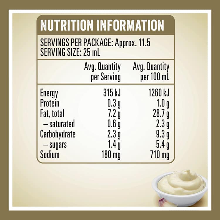 Heinz Seriously Good 50% Less Fat Aioli