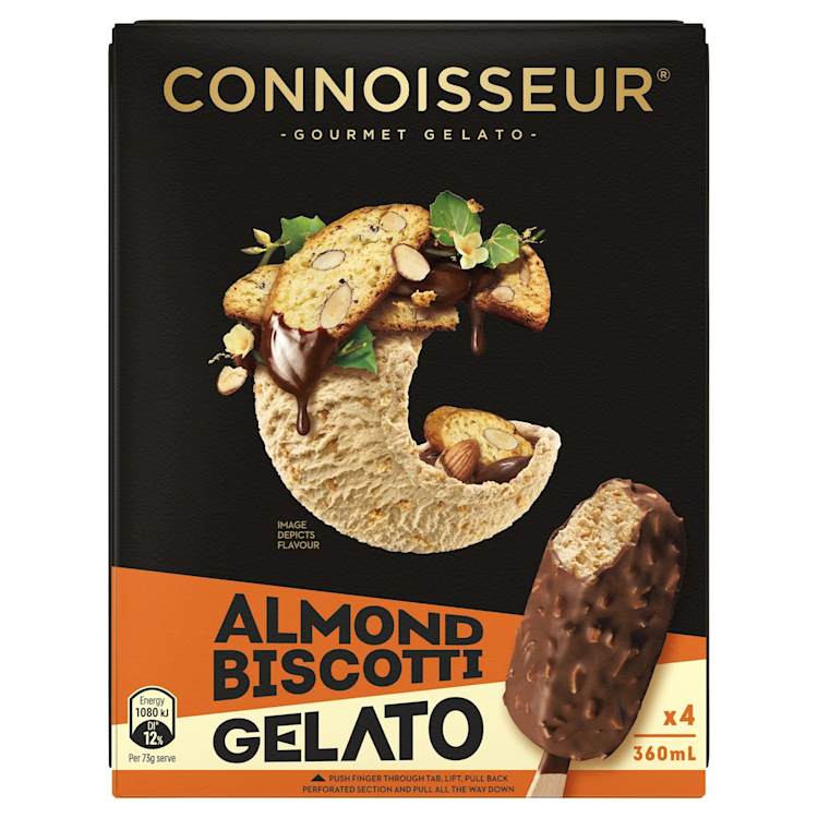 Connoisseur Almond Biscotti Gelato Sticks