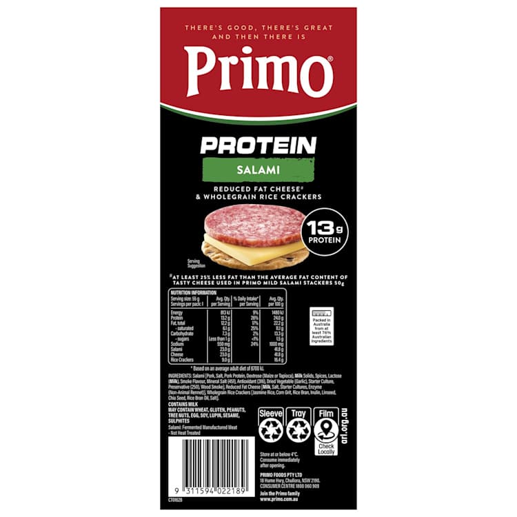 Primo Salami Protein Stackers
