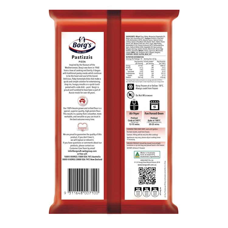 Borg's Pastizzi Pizza Style 