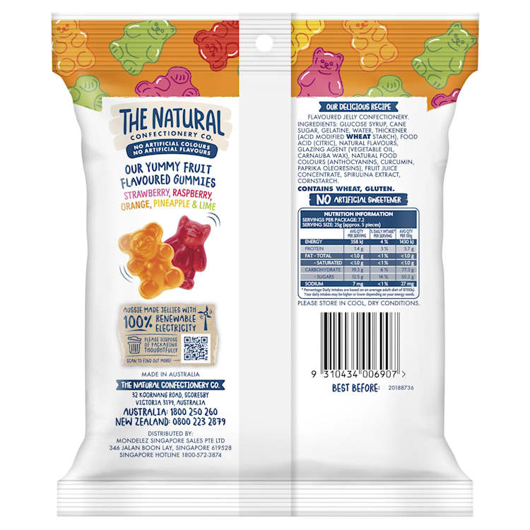 The Natural Confectionery Co. Gummy Bears Lollies