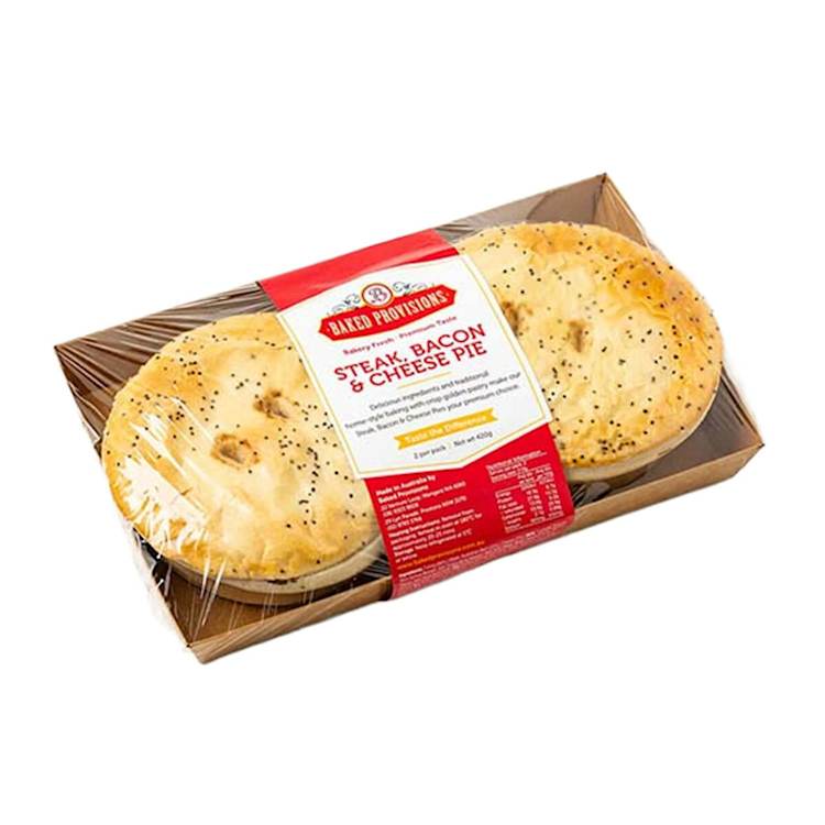 Baked Provisions Steak, Bacon & Cheese Pies