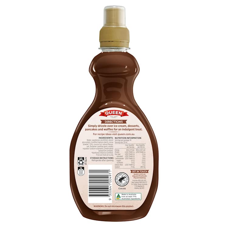 Queen Sugar Free Chocolate Fudge Topping 