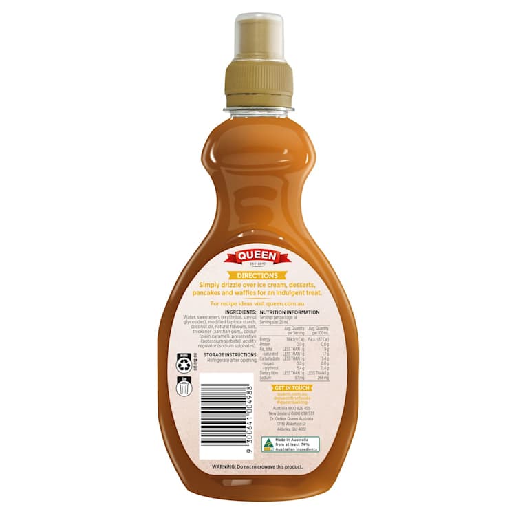 Queen Sugar Free Caramel Dulce De Leche Topping