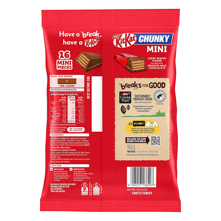 Nestle Kit Kat Chocolate Chunky Mini Sharepack