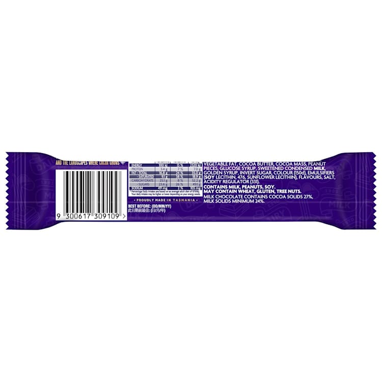 Cadbury Peanut Caramel Slice Bar 