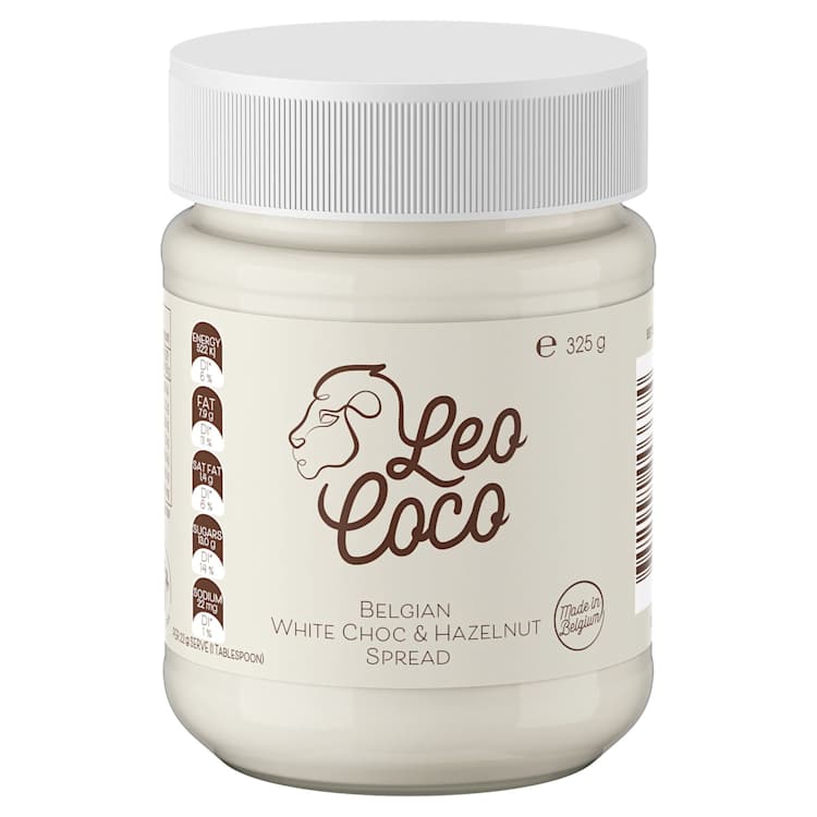 Leo Coco Belgian White Choc & Hazelnut Spread