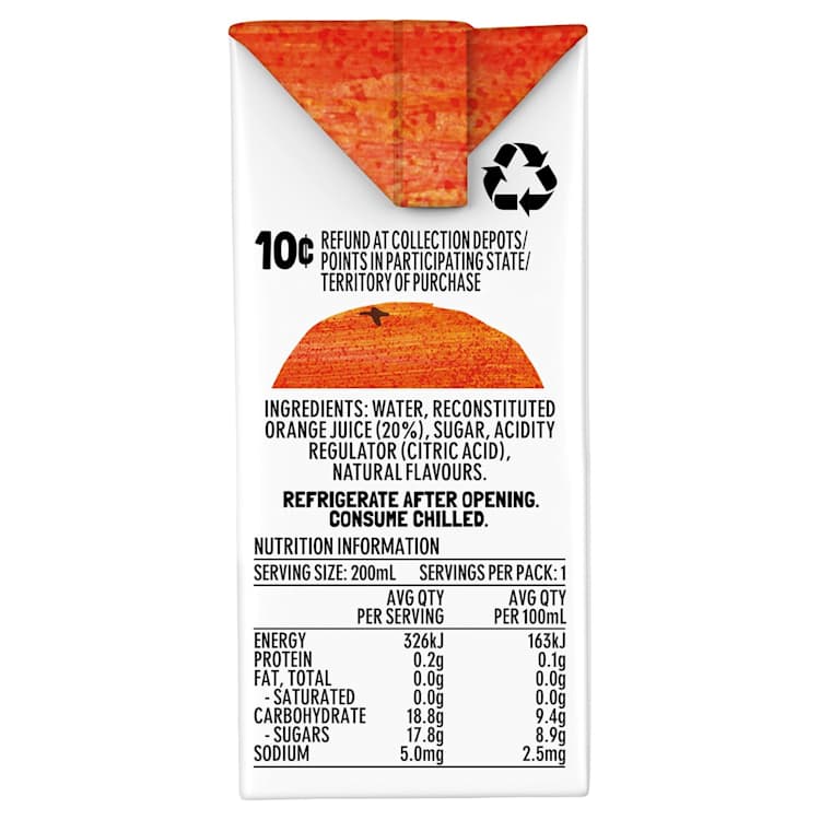 Prima Orange Fruit Drink Multipack 200ml