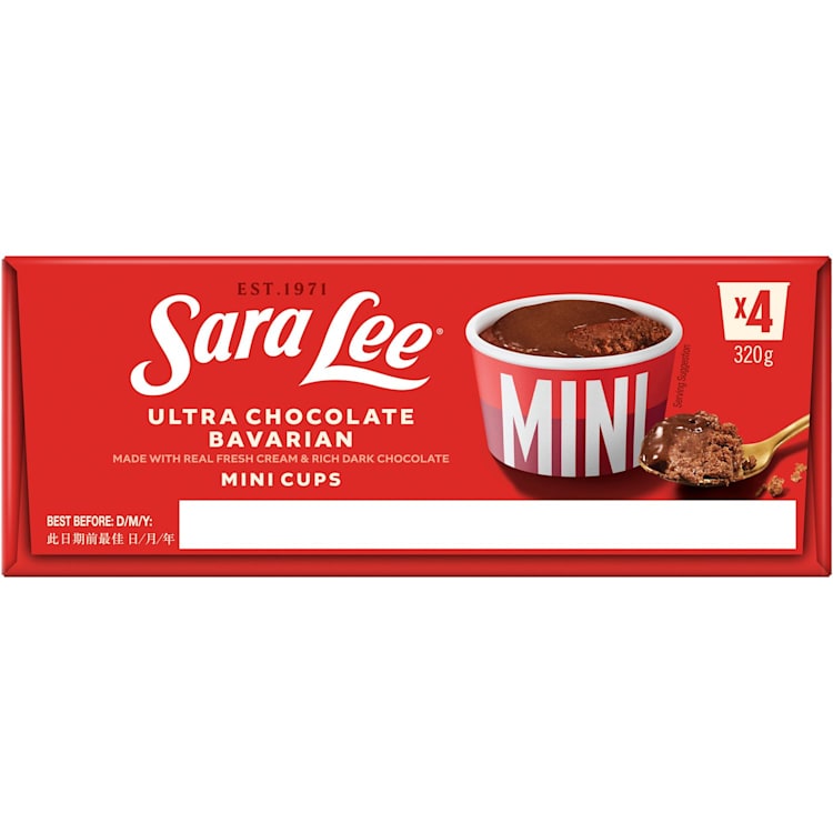 Sara Lee Mini Cups Chocolate Bavarian 