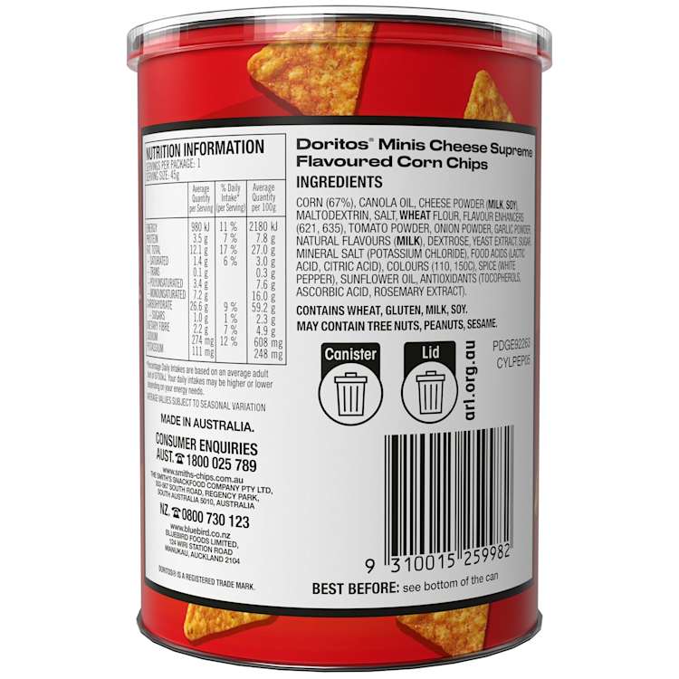 Doritos Minis Corn Chips Cheese Supreme 