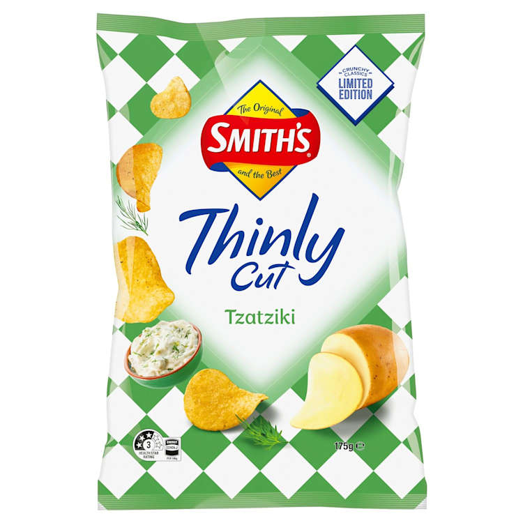 Smith's Thinly Cut Potato Chips Tzatziki 