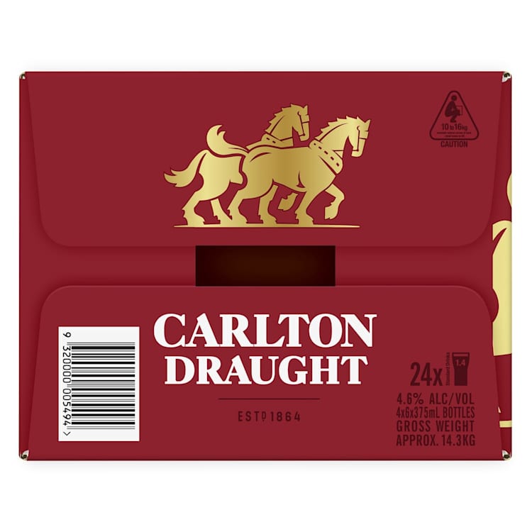 Carlton Draught Bottle 375mL 
