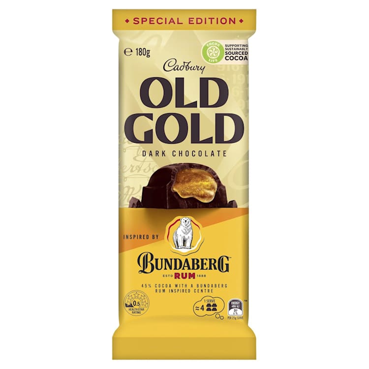 Cadbury Old Gold inspired by Bundaberg Rum