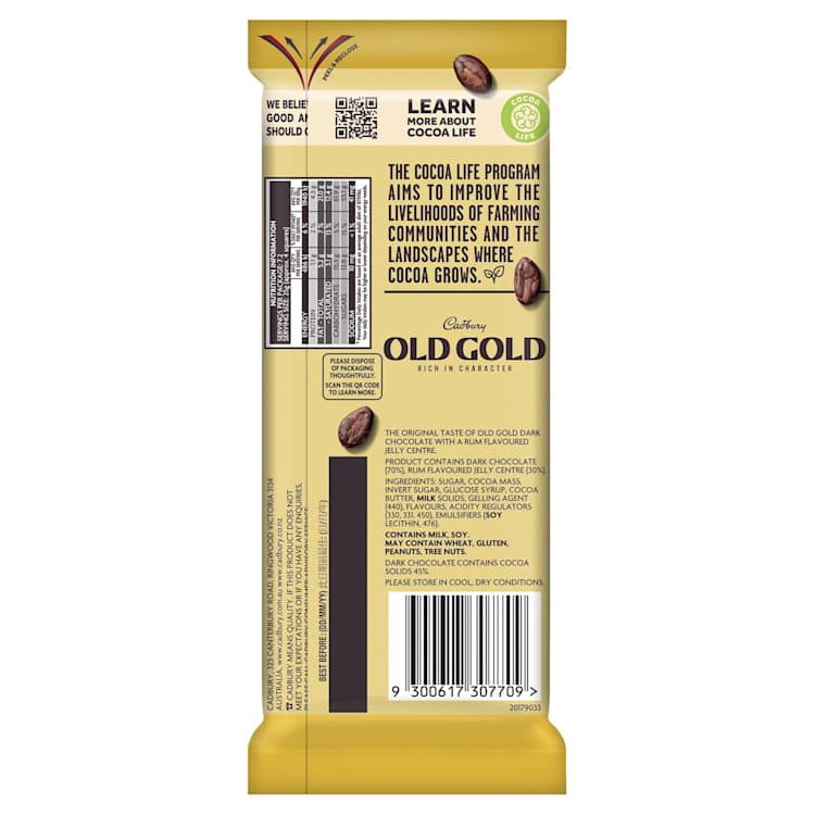 Cadbury Old Gold inspired by Bundaberg Rum