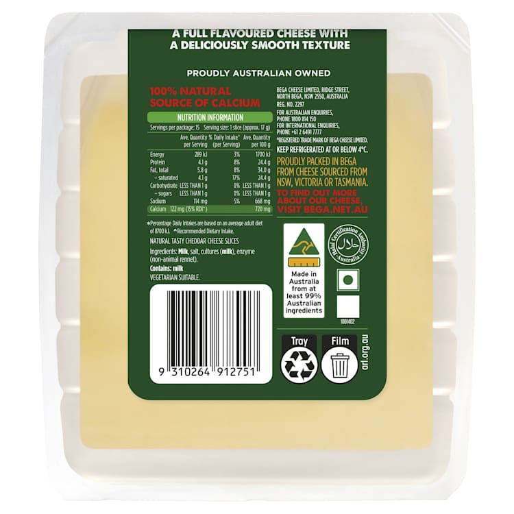 Bega Farmers' Tasty Natural Cheese Slices